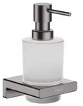 Hansgrohe Seifenspender AddStoris Geb&uuml;rstetes Schwarzchrom Metall, Glas...