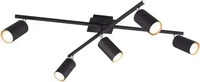 Trio 612400532, Deckenleuchte Trio Marley Schwarz 612400532
