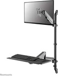 Neomounts h&ouml;henverstellbarer PC-Tisch schwarz f&uuml;r 1 Monitor, 1 Tastatur, 1 Maus,