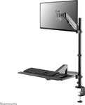 Neomounts h&ouml;henverstellbarer PC-Tisch schwarz f&uuml;r 1 Monitor, 1 Tastatur, 1 Maus,