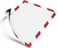 DURABLE Magnetrahmen DURAFRAME MAGNETIC SECURITY A4 rot A4, 5 St. rot/wei&szlig;