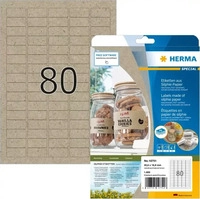 HERMA Etiketten braun 35,6 x 16,9 mm, 20 Blatt natur