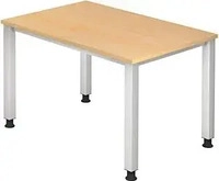 HAMMERBACHER Akandia h&ouml;henverstellbarer Schreibtisch ahorn rechteckig,