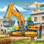 Ravensburger Gro&szlig;e Baufahrzeuge Puzzle, 3 x 49 Teile