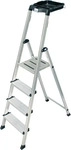 KRAUSE Stehleiter einseitig MONTO Secury mit Multi-Grip silber 4 Stufen, H: 160,0 cm
