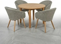 Garden Pleasure Sitzgruppe Arvada taupe, braun Kunststoff, Holz, 9-teilig antikwei&szlig;