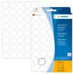 Herma 2257, HERMA Folienetiketten 2257 transparent 19,0 x 19,0 mm, 20 Blatt