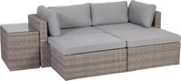 greemotion Loungegruppe Palma grau Kunststoff, Metall, 13-teilig