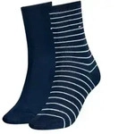 Tommy Hilfiger 2P Classic Small Stripe Socks Dunkelblau Gr 35/38 Damen