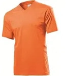 Stedman Classic V-Neck Men T-shirt Orange Baumwolle Small Herren