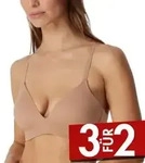 Schiesser BH Invisible Soft Bra With Underwired Bra Beige A 70 Damen