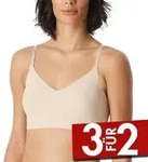 Schiesser BH Invisible Soft Bustier Padded Bralette Beige 36 Damen