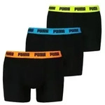 Puma 3P Men Everyday Boxer Schwarz/Orange Baumwolle Small Herren