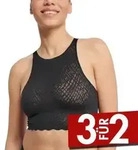 Sloggi BH ZERO Feel Bliss Crop Top Schwarz X-Small Damen