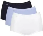 Sloggi 3P Basic Plus Maxi Colored Hellblau/Wei&szlig; Baumwolle 38 Damen