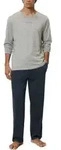 Marc O Polo Men Long Pyjama Set Marine/Grau Baumwolle Large Herren