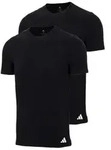 adidas 2P Active Flex Cotton Crew Neck T-Shirt Schwarz Baumwolle Small Herren