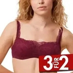 Triumph BH Body Make-Up Illusion Lace Balconette Weinrot B 70 Damen