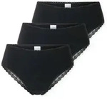 Schiesser 3P Modern Brazillian Slips Schwarz Baumwolle 36 Damen