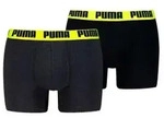Puma 2P Men Everyday Basic Boxer Schwarz/Gelb Baumwolle Small Herren