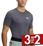 Under Armour HeatGear SS Compression Shirt Grafit Medium Herren