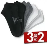 Schiesser 5P Women Sneaker Socks Schwarz/Grau Gr 35/38 Damen