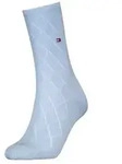 Tommy Hlfiger Women Premium Argyle Socks Hellblau Gr 35/38 Damen