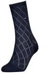 Tommy Hlfiger Women Premium Argyle Socks Marine Gr 35/38 Damen