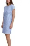Calida Lovely Nights Short Sleeve Nightdress Hellblau Baumwolle X-Small Damen