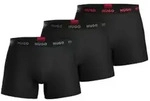 HUGO 3P Triplet Boxer Brief Schwarz Baumwolle Large Herren