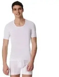 Schiesser Original Classics Short Sleeve Shirt Wei&szlig; Baumwolle Medium Herren