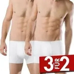 Schiesser 2P Essentials Boxer Briefs Wei&szlig; Baumwolle Small Herren