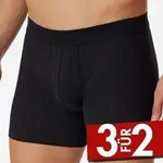 Schiesser 2P Authentic Shorts With Fly Schwarz Baumwolle Small Herren