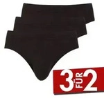 Jockey 3P Cotton Plus Brief Schwarz Small Herren