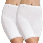 Sloggi 2P Damen Basic Long Wei&szlig; Baumwolle 52 Damen