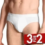 Calida 3P Natural Benefit Brief Wei&szlig; Baumwolle Large Herren
