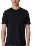 Schiesser 2P Essentials American T-shirts Round Neck Schwarz Baumwolle Small Herren