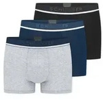 Schiesser 3P Organic Cotton Woven Boxer Brief Dunkelblau Baumwolle Medium Herren