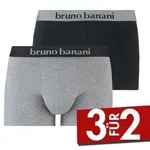 Bruno Banani 2P Flowing Shorts Schwarz/Grau Baumwolle Small Herren