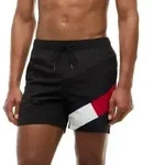 Tommy Hilfiger Badehosen Solid Flag Swim Shorts Schwarz Nylon X-Large Herren