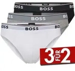 BOSS 3P Power Brief Schwarz/Wei&szlig; Baumwolle Large Herren