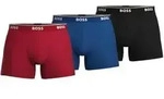 BOSS 3P Cotton Stretch Boxer Brief Long Schwarz/Blau Baumwolle X-Large Herren