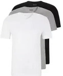 BOSS 3P V-Neck Classic T-shirt Wei&szlig;/Grau Baumwolle Medium Herren