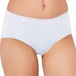 Sloggi 3P 24 7 Cotton Lace Midi Briefs Wei&szlig; Baumwolle 50 Damen