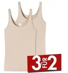 Schiesser 2P Modal Essentials Tank Tops Beige 42 Damen