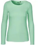 Neutral - Damen Langarmshirt - Organic Fairtrade Cotton O81050" - Dusty Mint / XS"