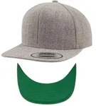 Flexfit - Classic Snapback Basecap - Heather Grey/Green / One Size