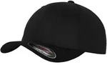 Flexfit - Basecap Wooly Combed Cap - Black/Black / XXL