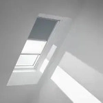 VELUX Verdunkelungs-Rollo Duo DFD MK08 4581SWL Blaugrau/Wei&szlig;, wei&szlig;
