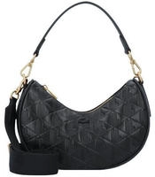 Lacoste Halbmondf&ouml;rmige Tasche Maheki aus gepr&auml;gtem Leder - BLACK Size One Size